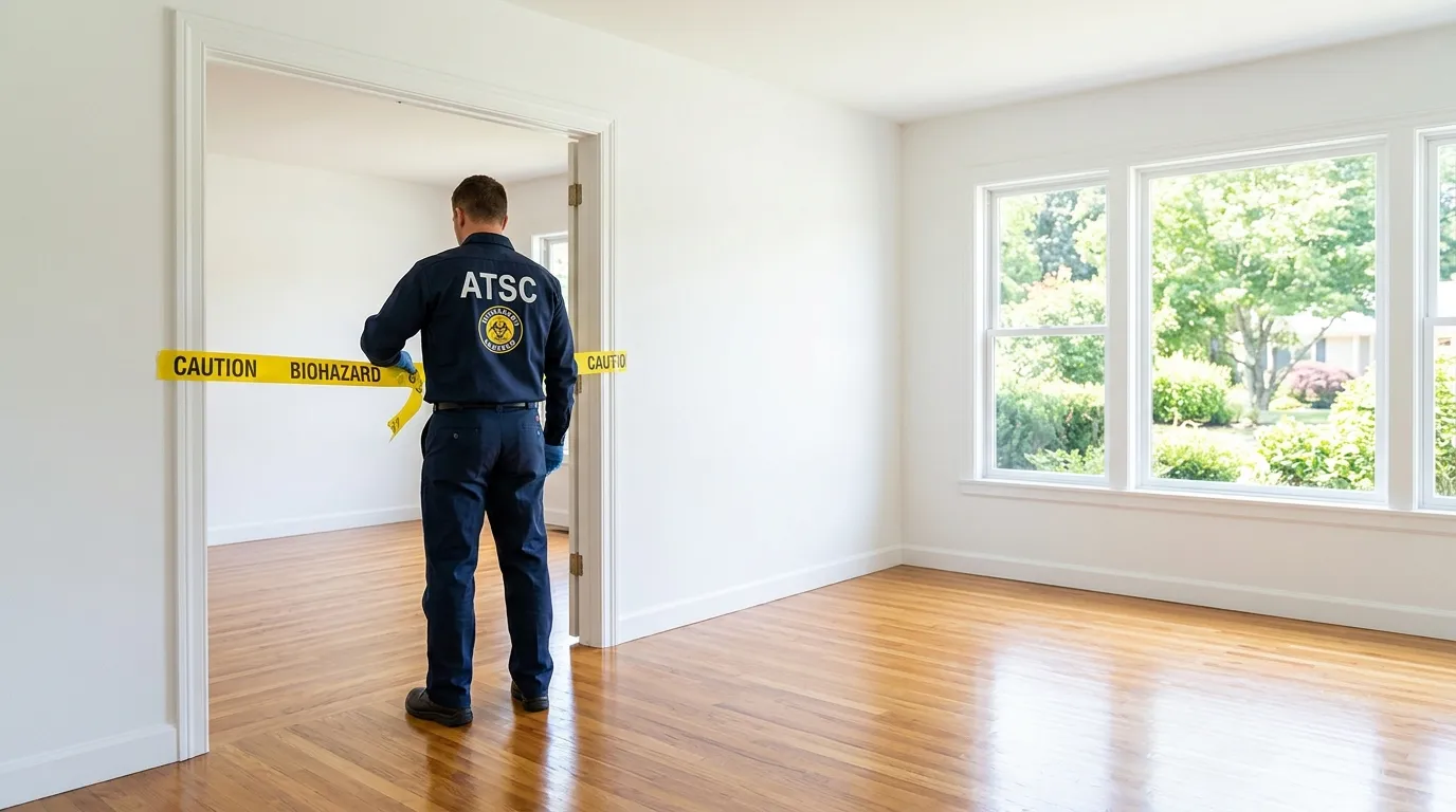 Certified biohazard cleanup crew performing Trauma Scene Cleanup in Rochelle Park
